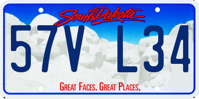 SD license plate 57VL34