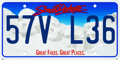 SD license plate 57VL36