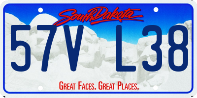 SD license plate 57VL38