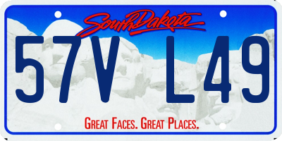 SD license plate 57VL49