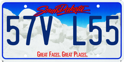 SD license plate 57VL55