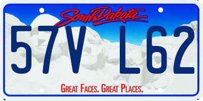 SD license plate 57VL62