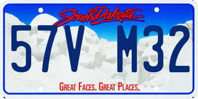 SD license plate 57VM32