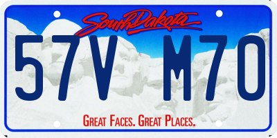 SD license plate 57VM70