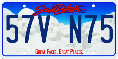 SD license plate 57VN75