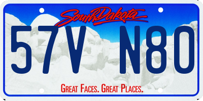 SD license plate 57VN80