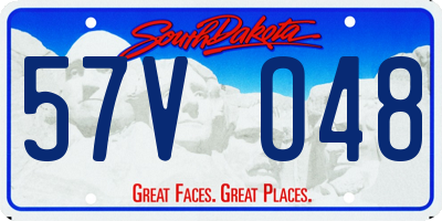 SD license plate 57VO48