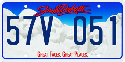 SD license plate 57VO51