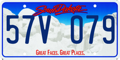 SD license plate 57VO79