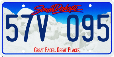 SD license plate 57VO95
