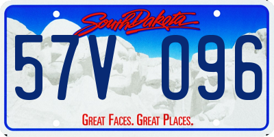 SD license plate 57VO96