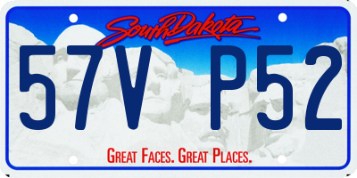 SD license plate 57VP52