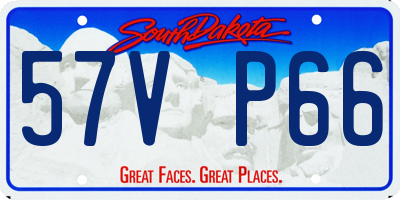 SD license plate 57VP66