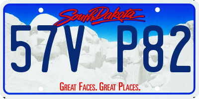 SD license plate 57VP82