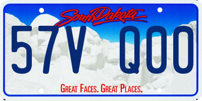 SD license plate 57VQ00