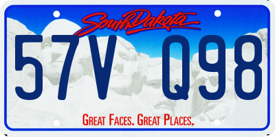 SD license plate 57VQ98