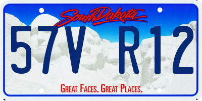 SD license plate 57VR12