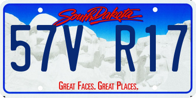 SD license plate 57VR17