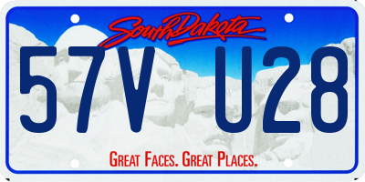 SD license plate 57VU28