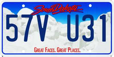 SD license plate 57VU31