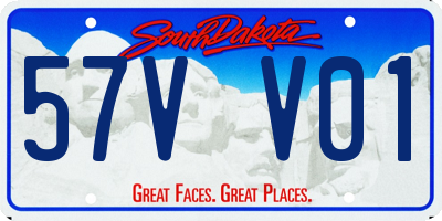 SD license plate 57VV01