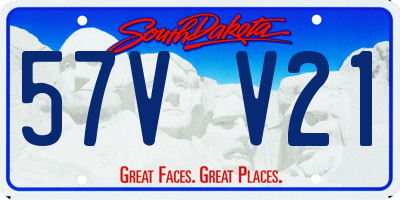 SD license plate 57VV21