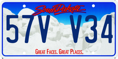 SD license plate 57VV34