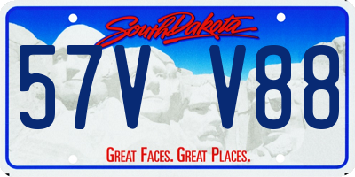 SD license plate 57VV88