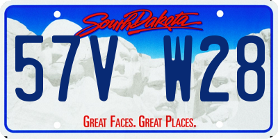 SD license plate 57VW28