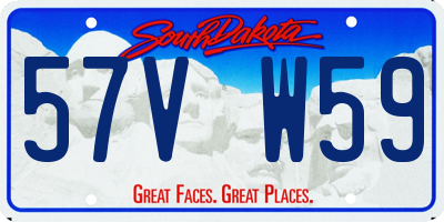 SD license plate 57VW59