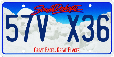 SD license plate 57VX36