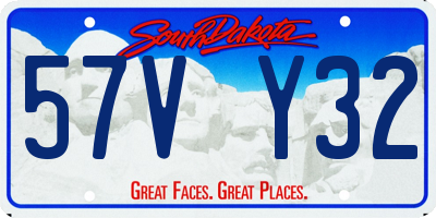 SD license plate 57VY32