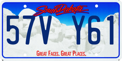 SD license plate 57VY61