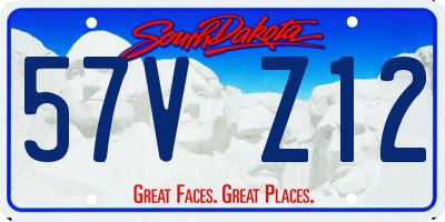 SD license plate 57VZ12