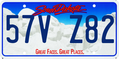 SD license plate 57VZ82