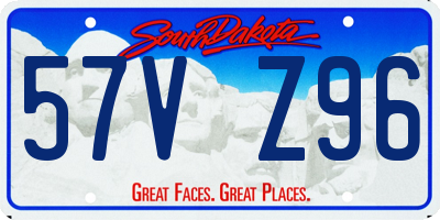 SD license plate 57VZ96