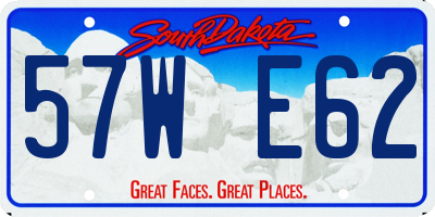 SD license plate 57WE62