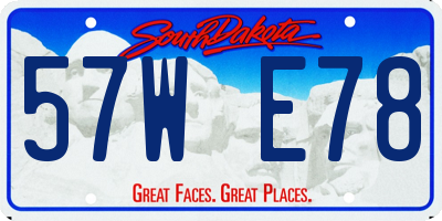 SD license plate 57WE78