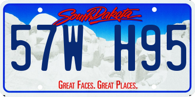 SD license plate 57WH95