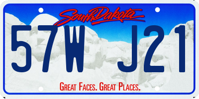 SD license plate 57WJ21