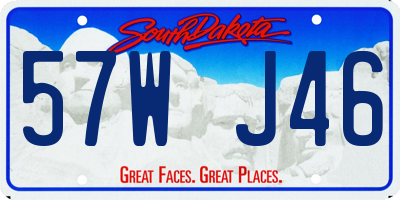 SD license plate 57WJ46