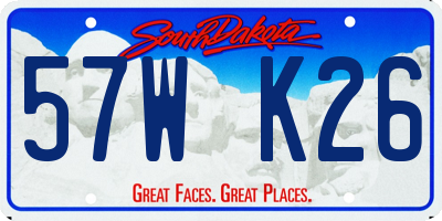 SD license plate 57WK26