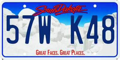 SD license plate 57WK48