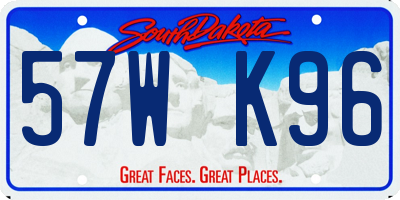 SD license plate 57WK96