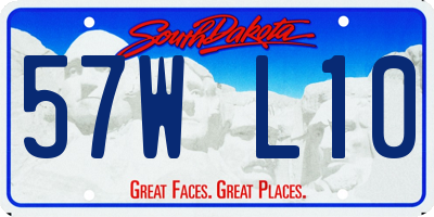 SD license plate 57WL10