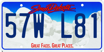 SD license plate 57WL81
