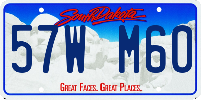 SD license plate 57WM60