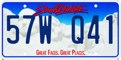 SD license plate 57WQ41