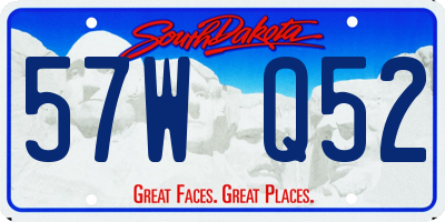 SD license plate 57WQ52