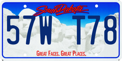 SD license plate 57WT78